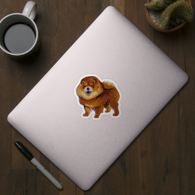 Cute Modern Chow Chow Dog Doggo Puppy by banditotees